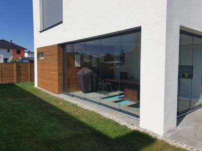 Terrassenverbau mit Slide Glas Schiebe System